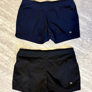 Two pairs of GapFit maternity shorts
